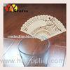 Personlized ivory wedding place cards plum blossom on folding fan