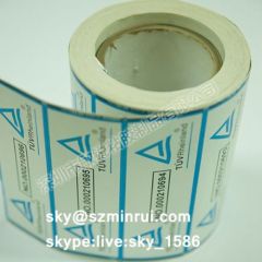 Hot Sale Permanent Adhesive Brittle Fragile Tamper Proof Seal Labels Sticker