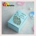 Luxury peacock wedding gift packing box with laser cutting names logo