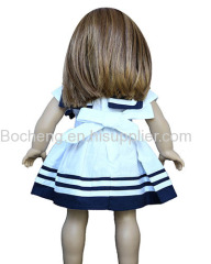 Bocheng 18 inch school uniform doll dress fits outfit 18 inch doll wear such as American girl and Madame Alexander