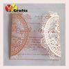 Lace wedding invitation card creative folding natural flower wedding card