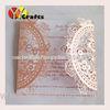 Lace wedding invitation card creative folding natural flower wedding card