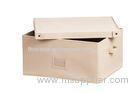 Cream Coloured Nonwoven Foldable Storage Box With Lid 50*40*25cm