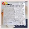 White delicate wedding invitation card cheap party invitation card design