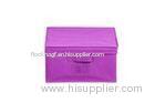Pretty Purple T-shirt / trousers / Sweater Organizer Clothes Storage Boxes For Wardrobes