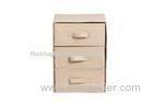 3 Drawer Bedroom Storage Boxes Clothing Organizer With Cloth Handle Bar