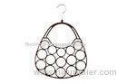 Contemporary 395mm Basket Velvet Scarf Hanger Blue Flocked Hangers