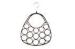 Contemporary 395mm Basket Velvet Scarf Hanger Blue Flocked Hangers