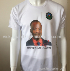 round collar advertising shirts with custom logo ployester t-shirts