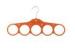Green / Orange 5 Holes Flocking Tie And Belt Hanger For Jacket / T-Shirt