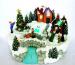 Christams village house ceramic led light for decoration