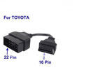 Universal TOYOTA 22 Pin to 16 Pin OBD1 to OBD2 Connect Cable OBD Diagnostic Interface