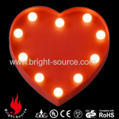 led lights battery operated with heart shape
