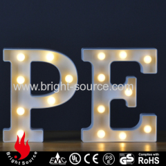 Letter design battery powered decorative lights