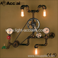 Water Industry wall sconce loft axle decorative wall sconce Personalized water three industrial wind