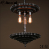 American retro living room chandelier cafe restaurant lighting Antique chandeliers gear