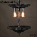 American retro living room chandelier cafe restaurant lighting Antique chandeliers gear