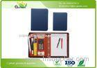 Custom Multifunction Zipper Leather Bound Notebook for Office / School Using