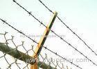 Durable Silvery Razor Barbed Wire Chain Link Fencing High Security 9 Gauge