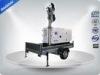 Single Phase Generator Mobile Light Tower Trailer With Manual Operated Mast