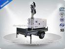 Single Phase Generator Mobile Light Tower Trailer With Manual Operated Mast