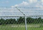 Prison ContinuousTwist Galvanized Barbed Wire with Chain Link Fence