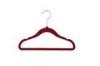 Fashion Red / Yellow 300mm Kids Velvet Hangers For Trousers / Jacket