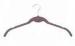 Fashion Wardrobe Anti Slip Velvet Shirt Hangers Brown For Suit / Jacket