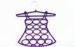 Popular Dress Shaped Wardrobe Space Saver Hangers Purple For Home