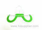 Green Beard Shape Closet Shoe Hanger Velvet Flocked Hangers 235*155*5.5mm