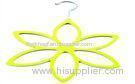 Space Saving Flower Velvet Scarf Hanger Yellow / Black Velvet Clothes Hangers