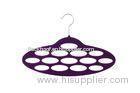 Purple 14 Holes Flocked Scarf Hanger for Hanging Necklace / Earring / Stocking