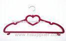 Pretty Padded Clothes / Motorcycle Jacket Velvet Flocked Hangers Heart Shaped