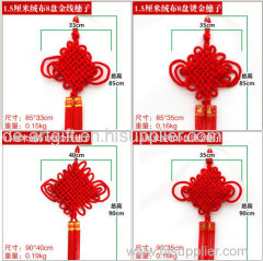 wholesale decorative red chinese good luck knots home decoration red chinese knots for chinese new year