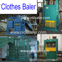 Used clothes press baler with lifting chamber