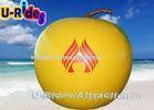 Round Yellow Apple Shape Inflatable Water Games Buoys Rental 4M Diameters