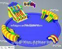15M Round Amusement Inflatable Water Parks Durable Purple For Children