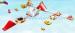 Red Above Ground Inflatable Pools / Summer Large Inflatable Pool With Silk Printing