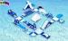 White Huge Inflatable Floating Water Park Air Sealed With Self Release Valve