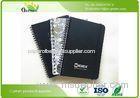Spiral Binding Hardcover College Ruled Notebook With Black Cardboard Cover Material