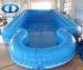 Blue Summer Double Layer Inflatable Swimming Pools UV Resistance