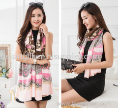 Top Super soft beautiful women fashion silk scarf