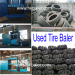 tire baler compressing/waste tyre baling press factory/waste car tires factory