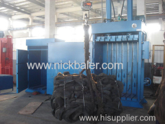 used tyre baler for sale/hydraulic tire baler/double cylinder hydraulic baler