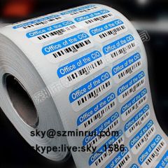 Non Removable Self Destructive Label Security Asset ID Labels for Property