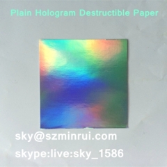 Self Adhesive Silver A4 Hologram Eggshell Sticker Paper Destructive Hologram Label Paper