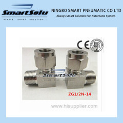 Free shipping Stainless 90 Compression Adapter Connector Fittings