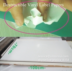 High Quality Self Destructive Fragile Label Paper Eggshell Sticker Destructible Vinyl Label Paper Material