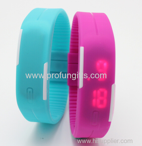 Promotion gift Waterproofed LED touch running silicone bracelets Watch