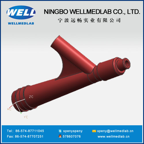 Y Connector Body plastic injection molding